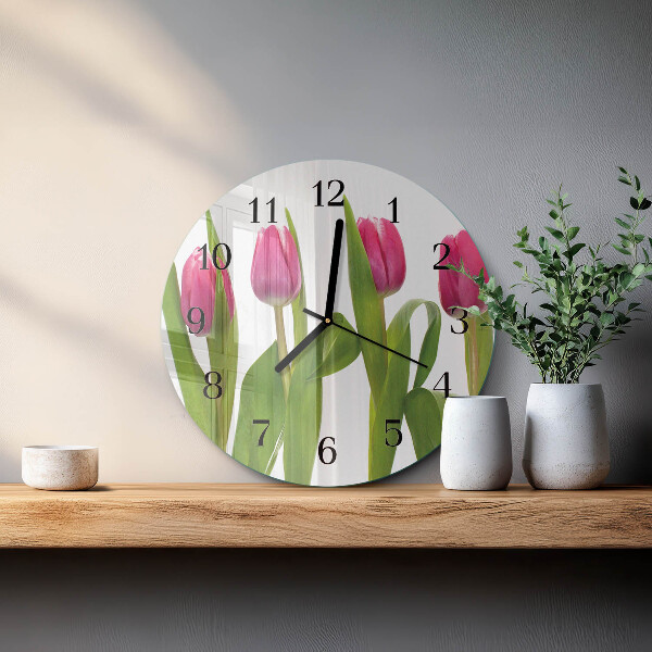 Round wall clock Tulips