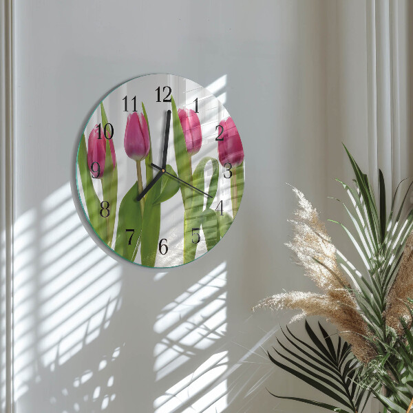 Round wall clock Tulips