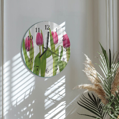 Round wall clock Tulips