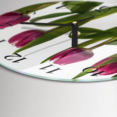 Round wall clock Tulips
