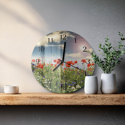 Round wall clock Meadow