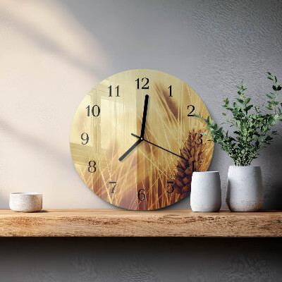 Round wall clock Grain