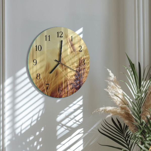 Round wall clock Grain