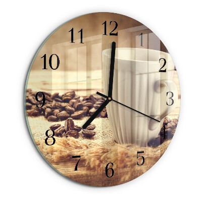 Round wall clock Coffee