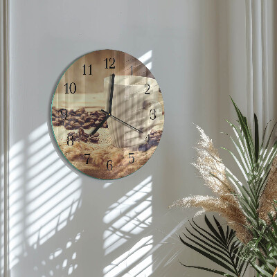 Round wall clock Coffee