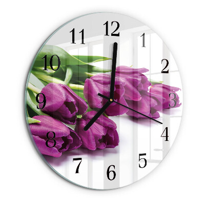 Round wall clock Tulips