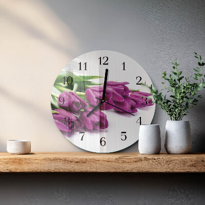 Round wall clock Tulips