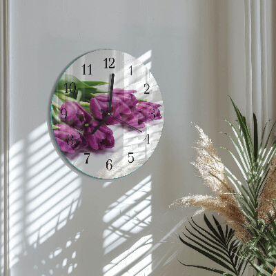 Round wall clock Tulips