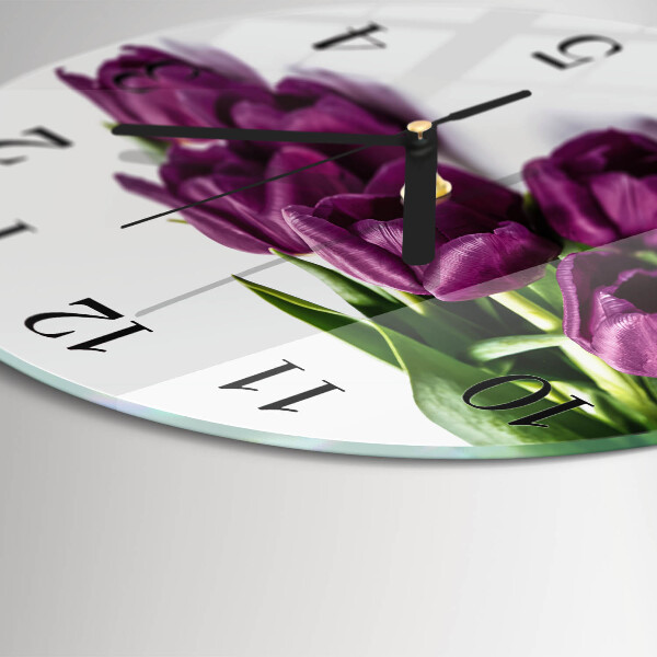 Round wall clock Tulips