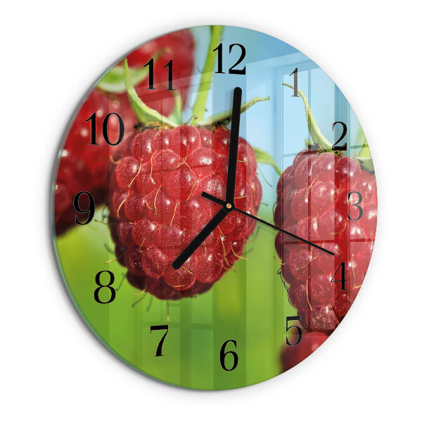 Round wall clock Raspberries