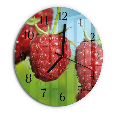 Round wall clock Raspberries