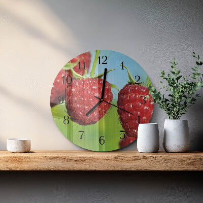Round wall clock Raspberries