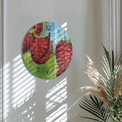 Round wall clock Raspberries