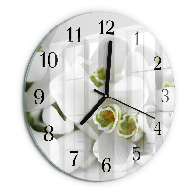 Round wall clock Flowers