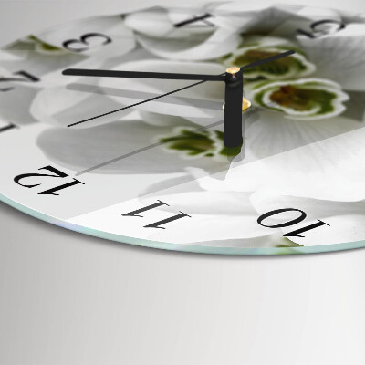 Round wall clock Flowers