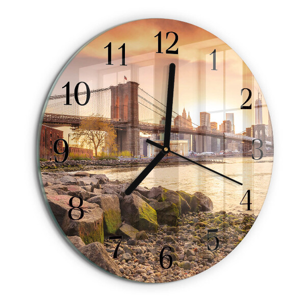 Round wall clock City of Bridges