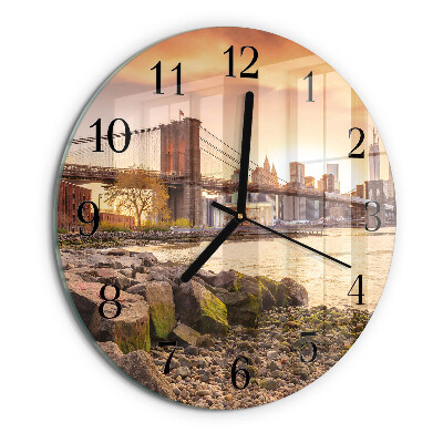 Round wall clock City of Bridges