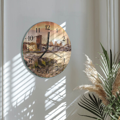 Round wall clock City of Bridges