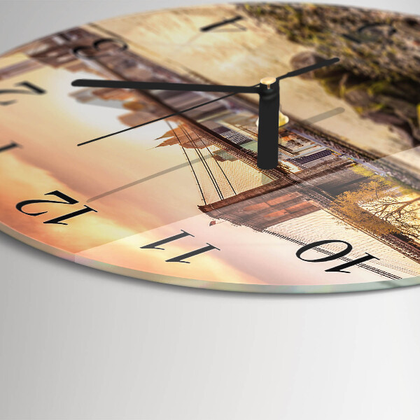 Round wall clock City of Bridges