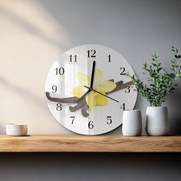 Round wall clock Vanilla Orchid