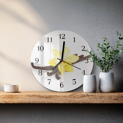Round wall clock Vanilla Orchid