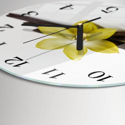 Round wall clock Vanilla Orchid