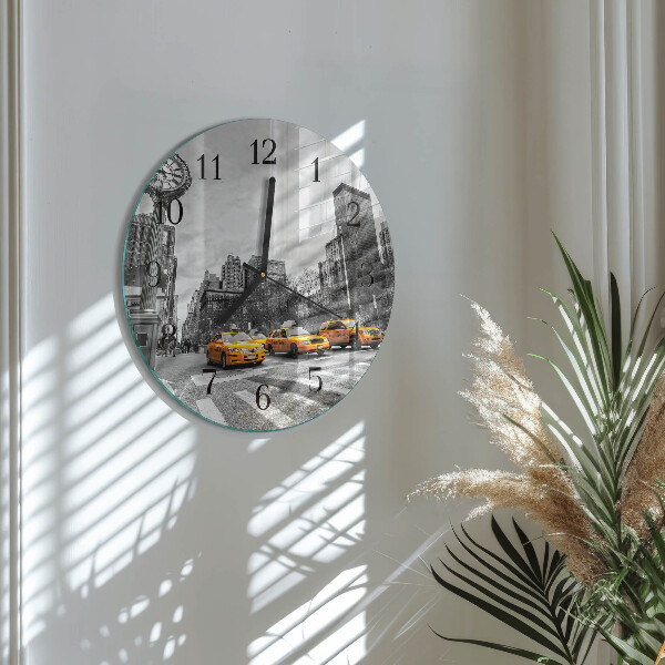 Round wall clock Taxi