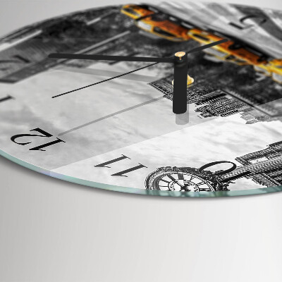 Round wall clock Taxi