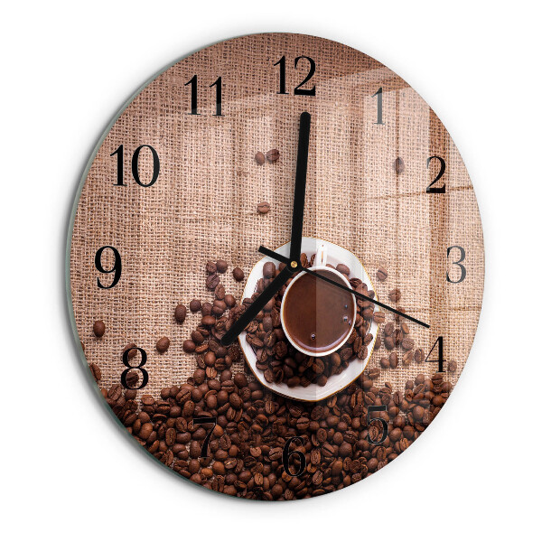 Round wall clock Coffee Beans