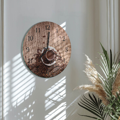 Round wall clock Coffee Beans