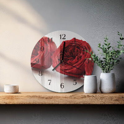 Round wall clock Flowers