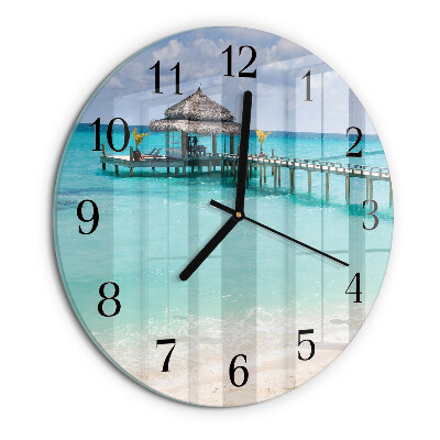 Round wall clock Beach