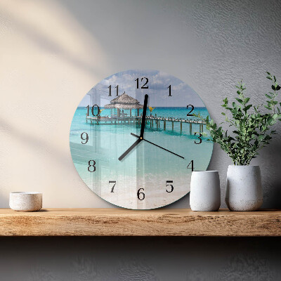 Round wall clock Beach