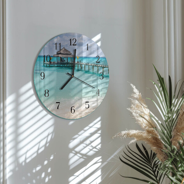 Round wall clock Beach