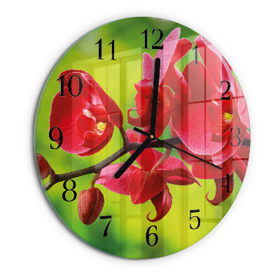 Round wall clock Orchid