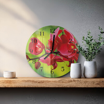 Round wall clock Orchid