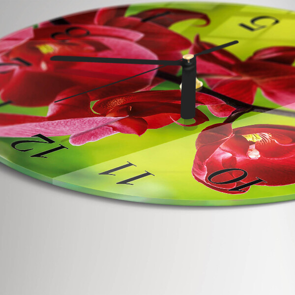 Round wall clock Orchid