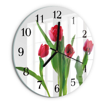 Round wall clock Tulips