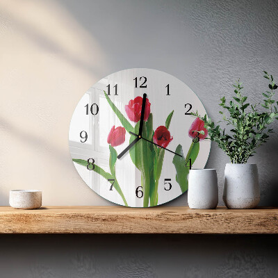 Round wall clock Tulips