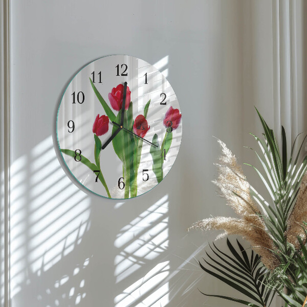 Round wall clock Tulips