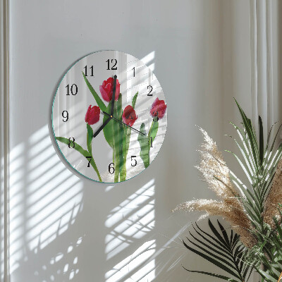 Round wall clock Tulips