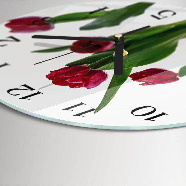 Round wall clock Tulips