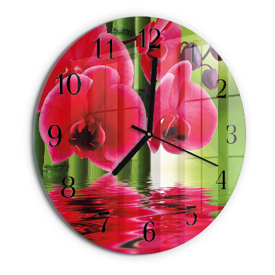 Round wall clock Orchid