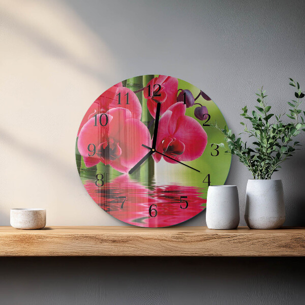 Round wall clock Orchid