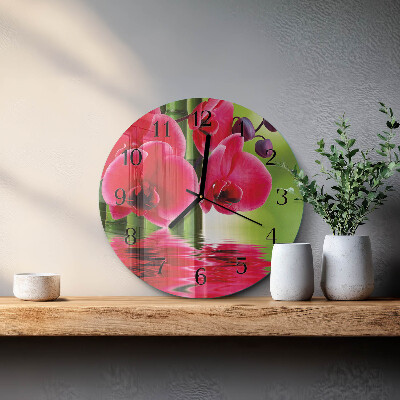 Round wall clock Orchid