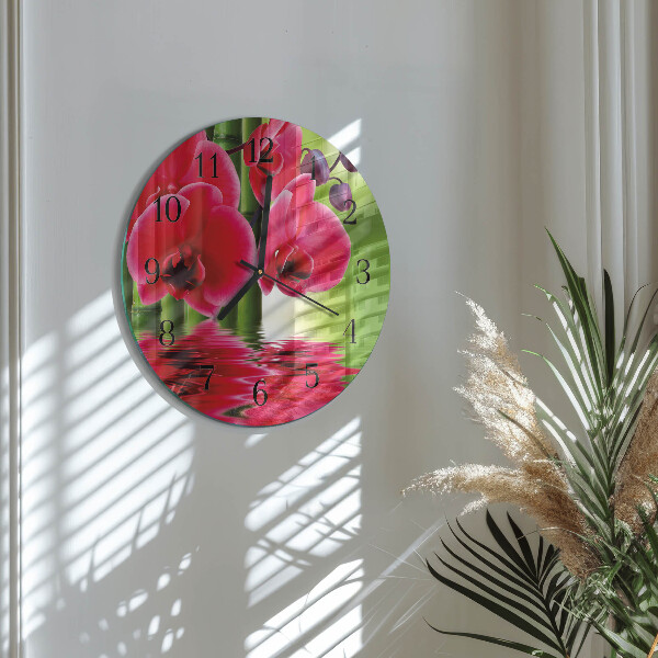 Round wall clock Orchid