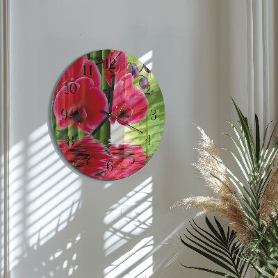 Round wall clock Orchid