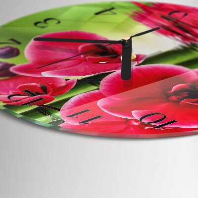 Round wall clock Orchid