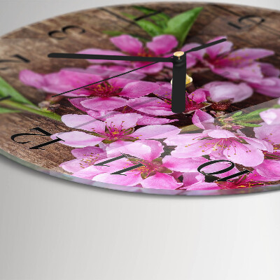 Round wall clock Flowers