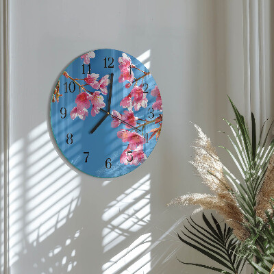 Round wall clock Flowers